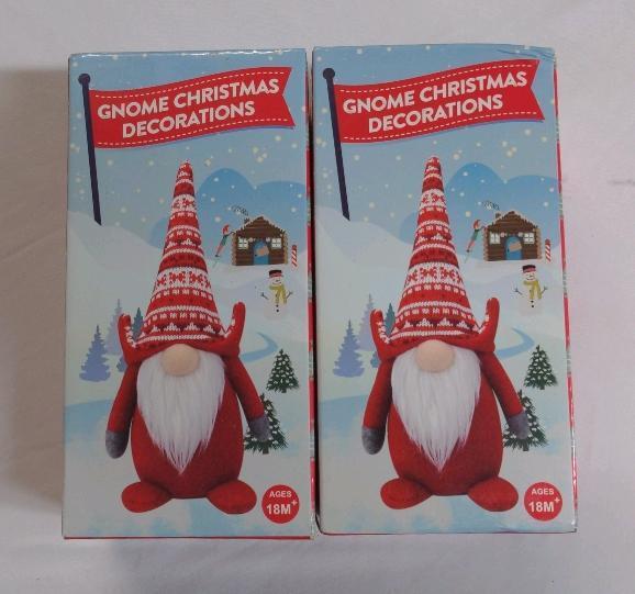 2 New Gnome Christmas Decorations