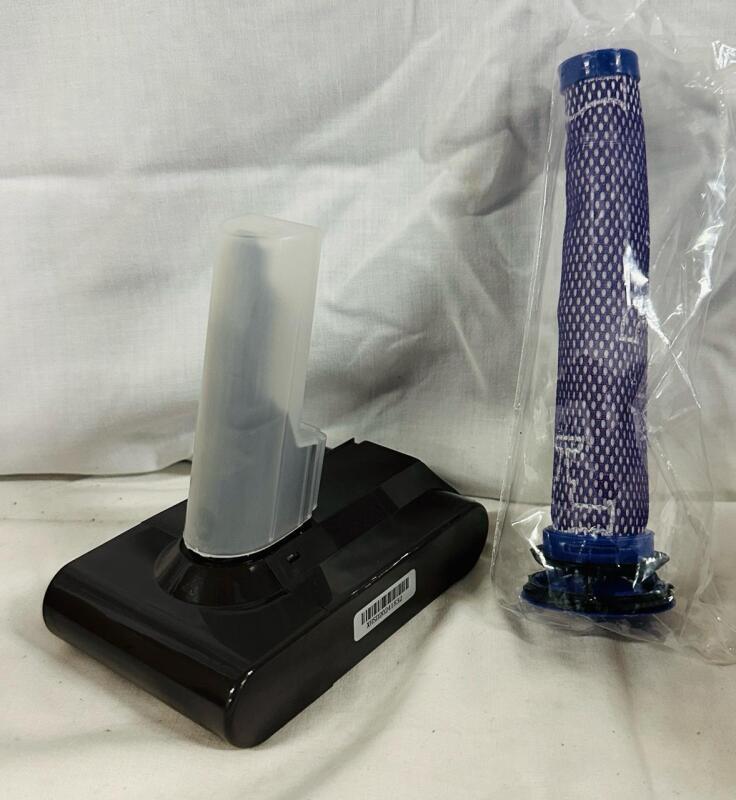 2 New Vacuum Replacement Parts, Includes ELO Rechargeable Li-Ion Battery for V7 Vaccuum (With Screws) and Vacuum Filter