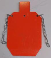 New Steel Outdoor Target, Orange, 12" by 20", 1/2" Thick