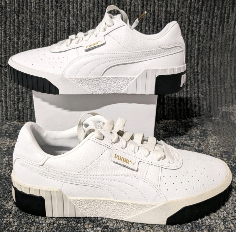 PUMA Ladies Cali: White, Black (Size 9)