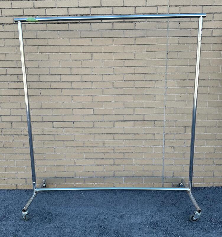 Large Metal Clothing Rack on Wheels, 70&rdquo; Long, 66&rdquo; Tall, 22&rdquo; Wide
