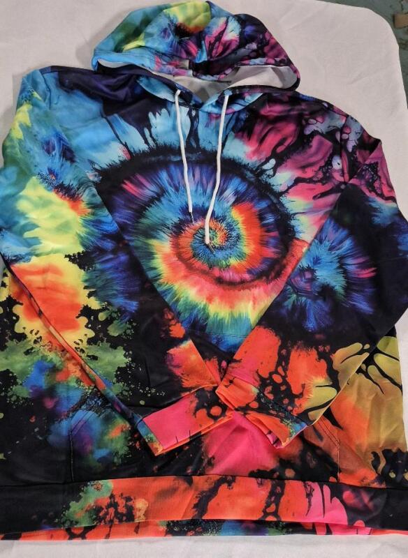 New sz XXL Men's Tie Dye Style Hoodie