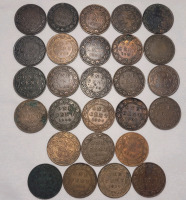 1902 - 1910 Canadian King Edward VII One Cent Pennies - 27 Coins