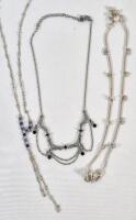 3 Dainty Necklaces with Stones