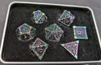 New Metal 7 Piece Polyhedral Die Set with Case