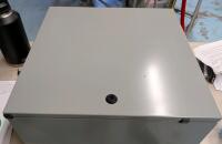 New Large Metal Lockbox. No Key, Currently Locked. 20" by 20" by 9"