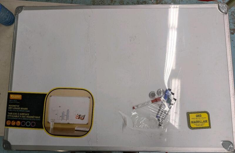 New Quartet 24" by 36" Magnetic Dry Erase Board.