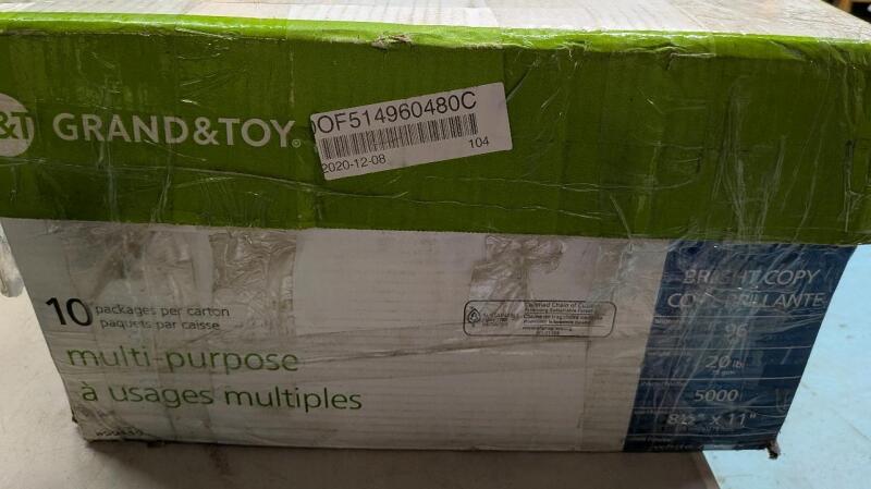 5000 New Sheets of Grand and Toy 20lb Multipurpose Copypaper