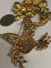 Vintage Inspired Two Brooches Rhinestone Peacock Dove of Peace with Willow Branch sizes in description - 6