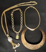 4 Vintage Statement Necklaces- Butler