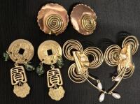 3 Vintage Unique Earrings