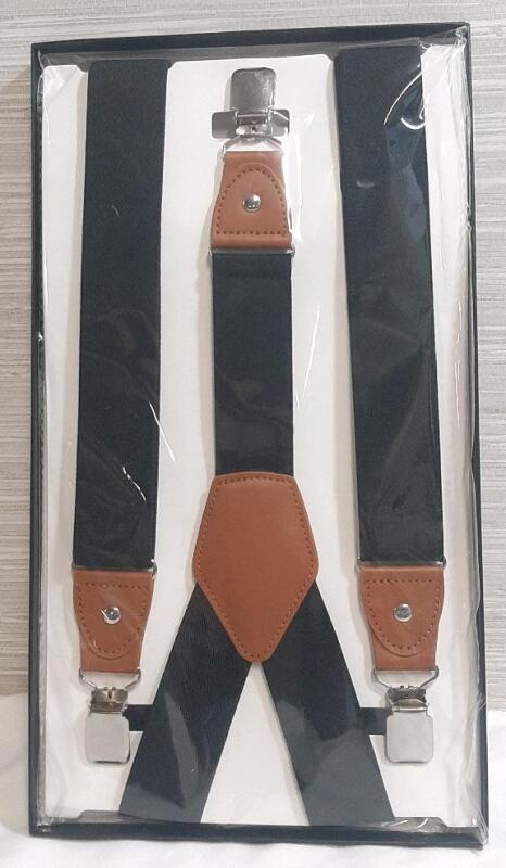 New Black Men's Suspenders