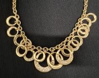 Beautiful Stamped U7 18KTGP Necklace 20" Long