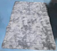 As-New Large 53" &times; 74" Dappled Grey Shag Rug With Non-Slip Grippy Bottom, Feels Like Its Partially Memory Foam (Squishy!)