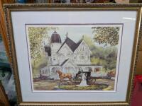 Vintage Walter Campbell Framed Print. 26" by 22"
