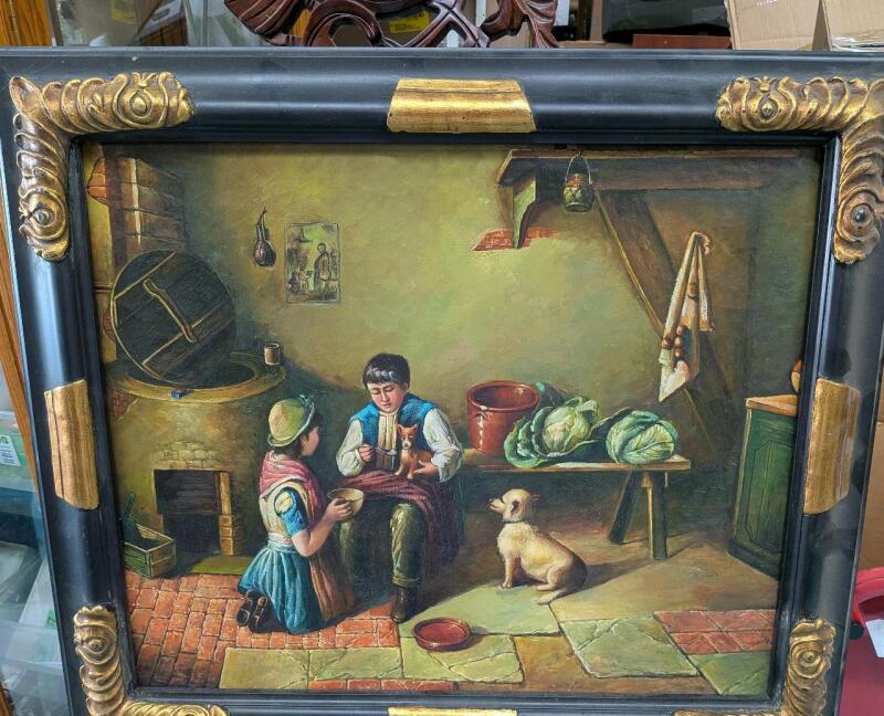 Vintage Framed Painting on Canvas. 29" by 25" with frame