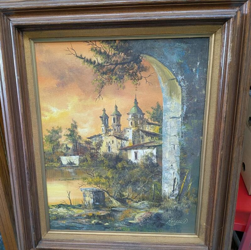 Vintage Framed Painting on Canvas. 23" by 27" with frame