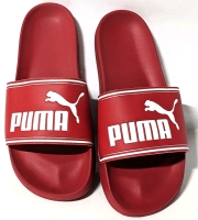 PUMA Adults Leadcat FTR Slides / Sandals: High Risk Red, Silver (Ladies Size 12)