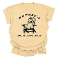 New Size XL Women's "It Is What It Is...And It Is Not Great" Raccoon Graphic Tee