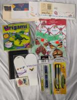 18 Piece Stationary/Arts and Crafts Lot. Pens, Notepads and More!