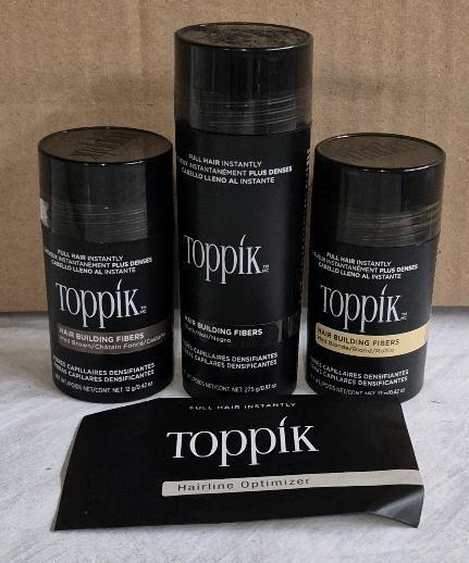[See Desc] 3 Toppik Hair Building Fibers for Medium Blonde & Brown and Black Hair 12g & 27.5g