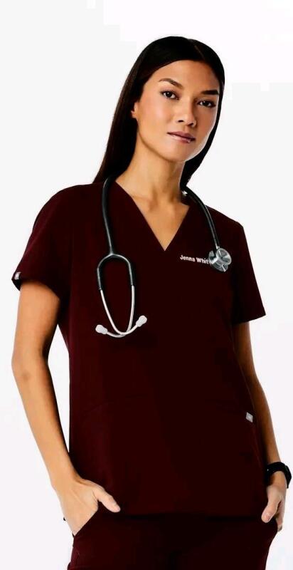 New Size Large Women's FIGS Casma Three-Pocket Scrub Top - Retails $58!