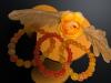 Three Orange Stone Natural Bead Expansion Bracelets Orange Beads are Said to Relieve Stress And Anxiety - Also Helps to Adjust Mental Balance And Enhance Communication - 2