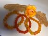 Three Orange Stone Natural Bead Expansion Bracelets Orange Beads are Said to Relieve Stress And Anxiety - Also Helps to Adjust Mental Balance And Enhance Communication - 4