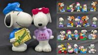 22 Vintage Whitman's Peanuts SNOOPY Holiday PVC Figures, Most 2.5" Tall