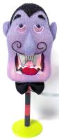 DEPARTMENT 56 Fiber-Optic Light-Up Dracula Head On A Stand With Adapter, 15.5" Tall (Tested For Power)