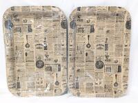 2 New STAR Metal Vintage-Style Advertising Trays, 9.25" &times; 13.75" Each