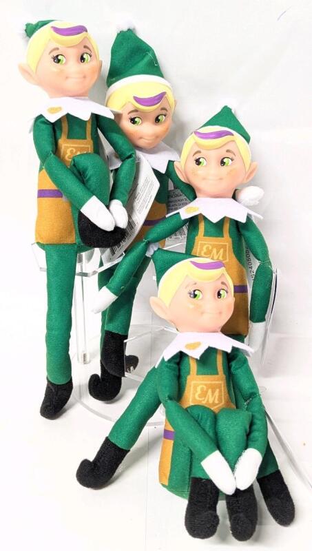 4 New ELF ON THE SHELF : Santaverse ElfMates Toy Maker Dolls. 10" Long