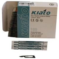100pcs New KIATO No.15C Non-Sterile Swedish Carbon Steel Longer Curved Cutting Edge Ultra Thin Sharp Blades. FOR CRAFTING ONLY [EXP 09/2024)