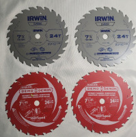 Irwin Classic & Diablo Demo Demon 7 1/4" / 24 Teeth Saw Blades - New