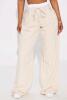 New Size Small Women's FASHION NOVA Take My Number Double Waistband Trouser, Stone