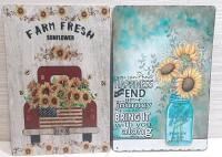 2 New Metal Signs | Floral