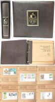 Vintage 1980 FLEETWOOD The International Collection of First Day Covers of the Month Binder With Stamps, 52 Filled Pages, 14 Empty Pages