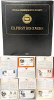 Vintage 1975 POSTAL COMMEMORATIVE SOCIETY U.S. First Day Covers (Stamps), 63 Filled Pages