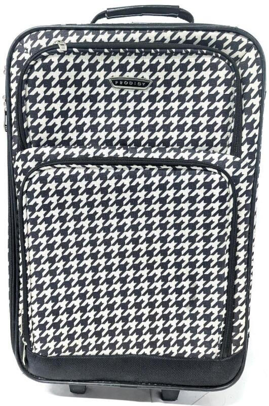 PRODIGY Houndstooth Luggage Bag, 13.75" &times; 7" &times; 22.5" Tall
