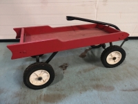 Vintage Wooden Wagon - Red