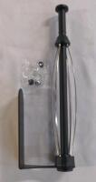 Wall Mountable Paper Towel Holder w/ screws and adhesive base