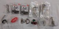 Assorted Stainless Steel Boat Parts w/ 2 New Emergency Blankets