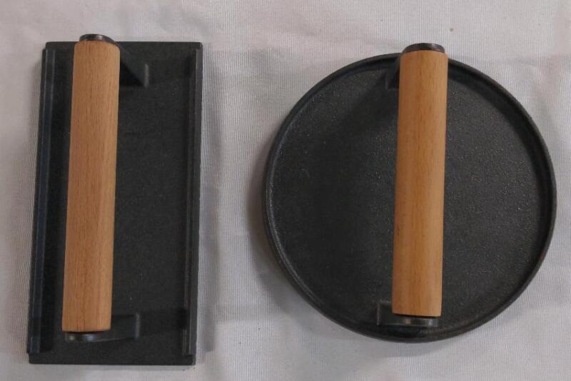 2 New Meat Presses, Circular and Rectangular