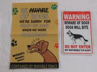 New Beware of Dogs Signs