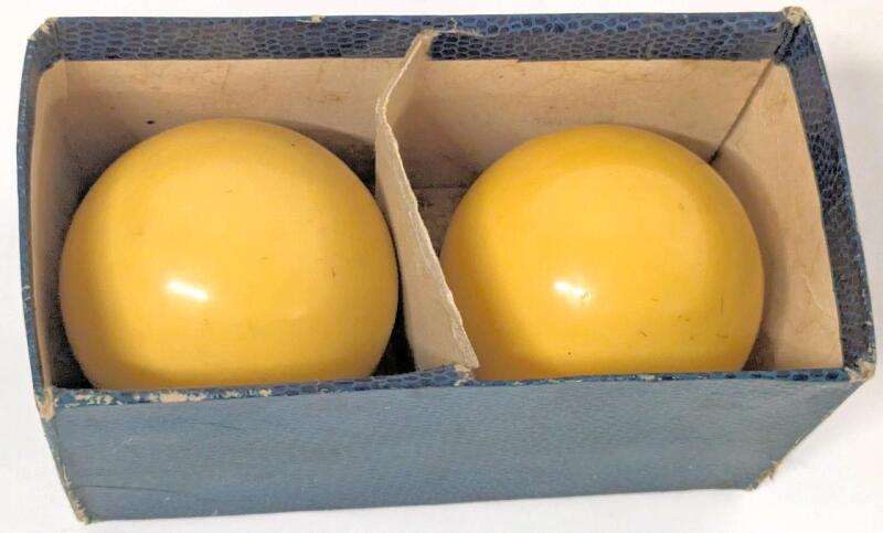 Pair of Vintage Presumed Pool Balls, Approx 2.25" Tall Each
