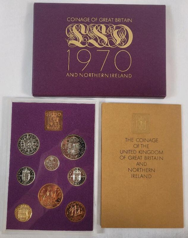 1970 Great Britain and Northern Ireland Uncirculated Coin Set in Case .