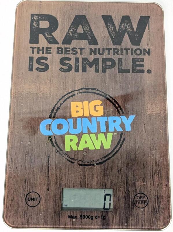 Big Country Raw Kitchen Scale. Up to 5000g, Tested & Working (Includes Battery)