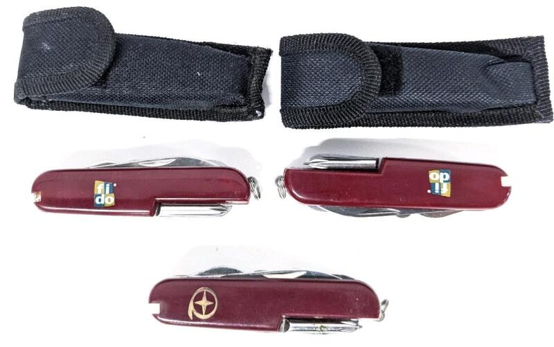 3 Stainless Steel Swiss Army-Style Multi Tools, 3.6" Long Ea