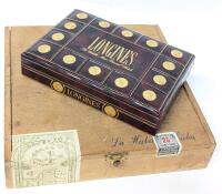 Vintage LONGINES Watch Box & Vintage Minte Cristo Habana Special Cuban Cigar Box, Up to 8.15" &times; 1.75" &times; 8.25"