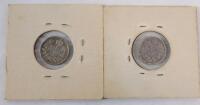1905 & 1906 Canadian Silver 5 Cent Nickels .